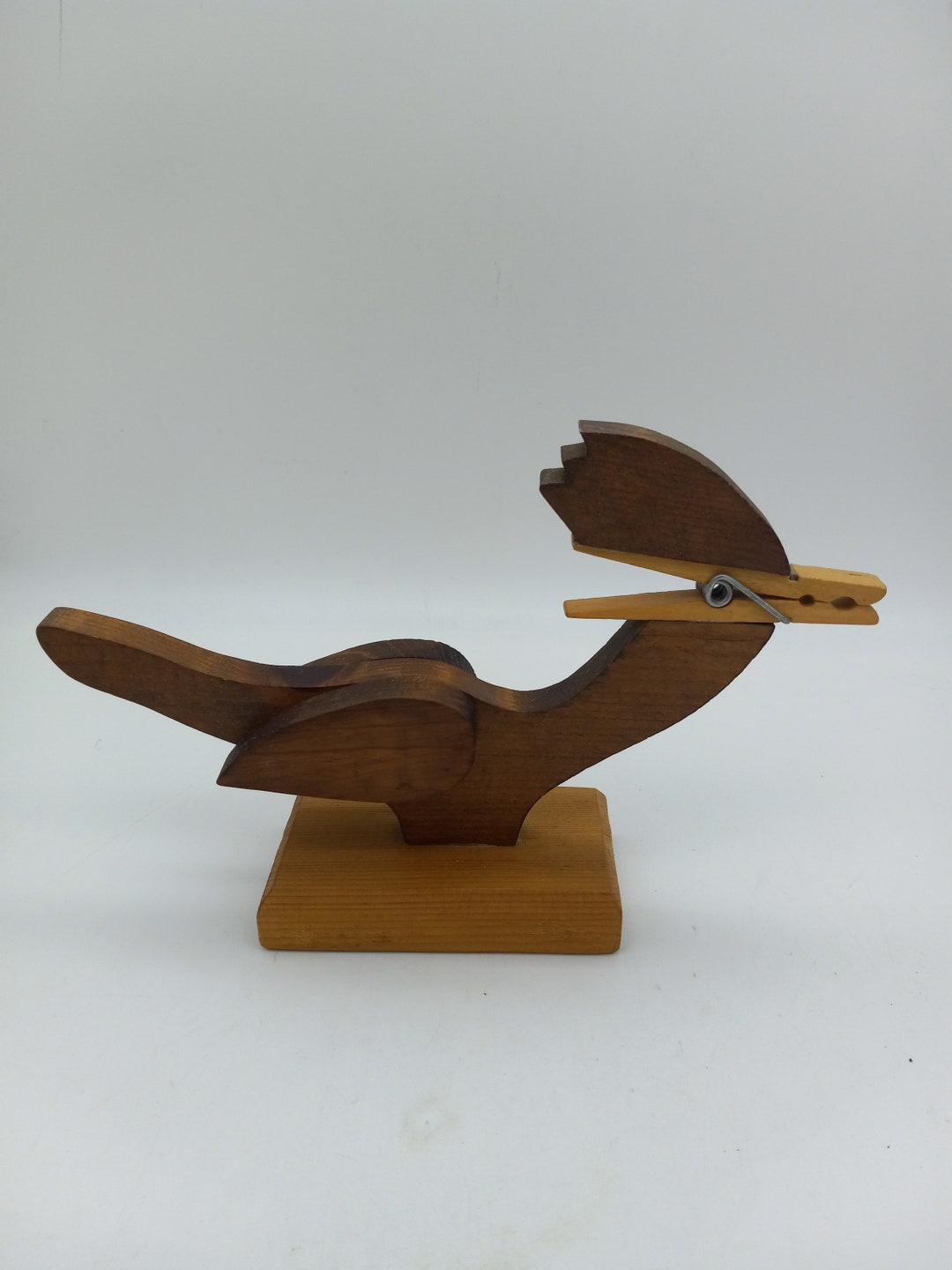 Wooden Clothes Pin Note Holder, Roadrunner Figurine. Etsy