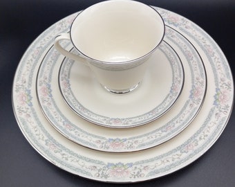 Set of Lenox Charleston Dinner Plate, Salad Plate, Cup Saucer