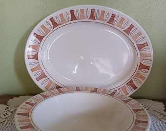 Etruscan Taylor Smith & Taylor Serving Platter and Bowl