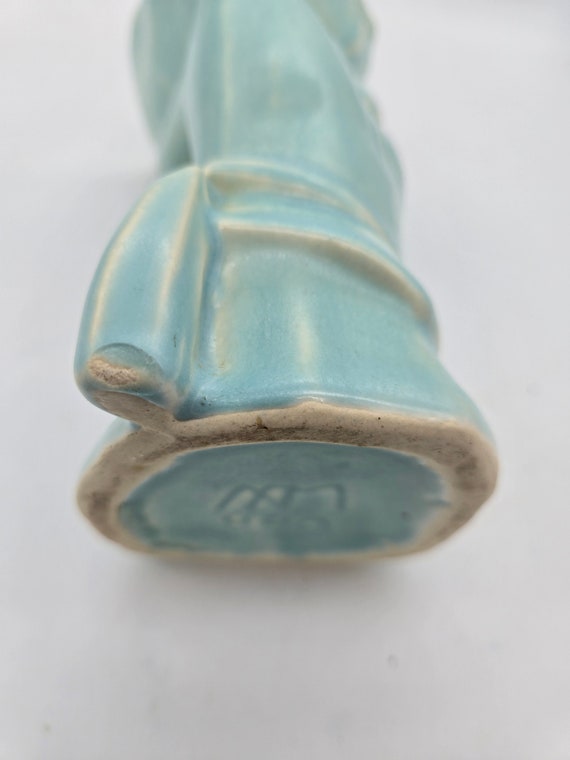 Mccoy Hand W/shell Aqua Vase, 1940 - Etsy