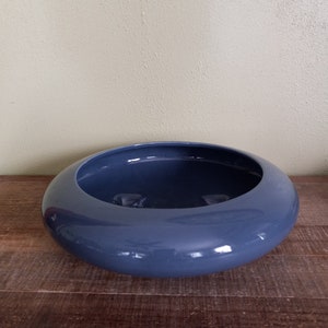 Blue Haegar Style Low Profile Vase/Planter