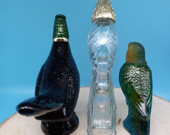Set of Avon Bird Bottles
