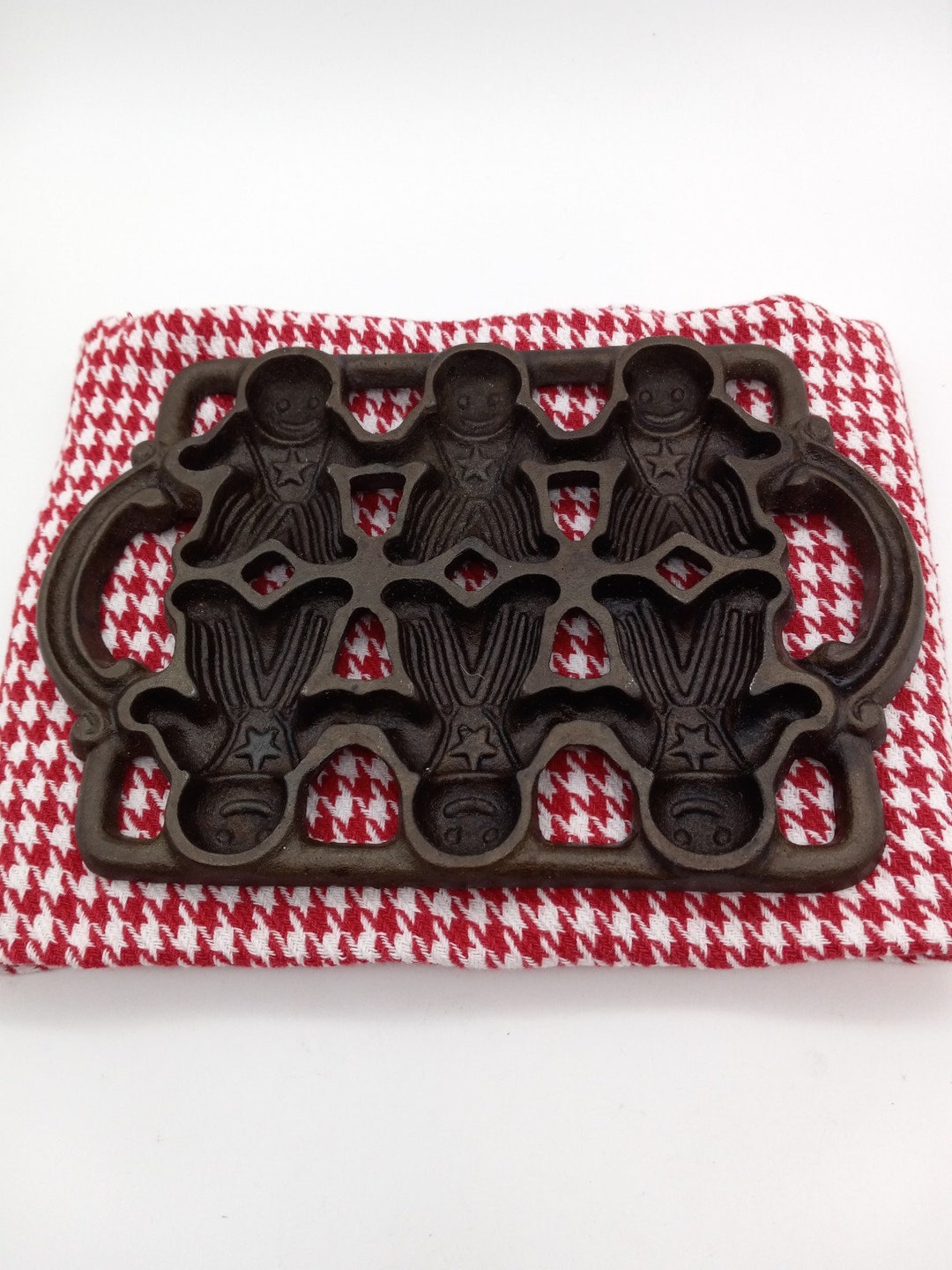 Cast Iron Ginger Bread Man Cooking Mold Etsy