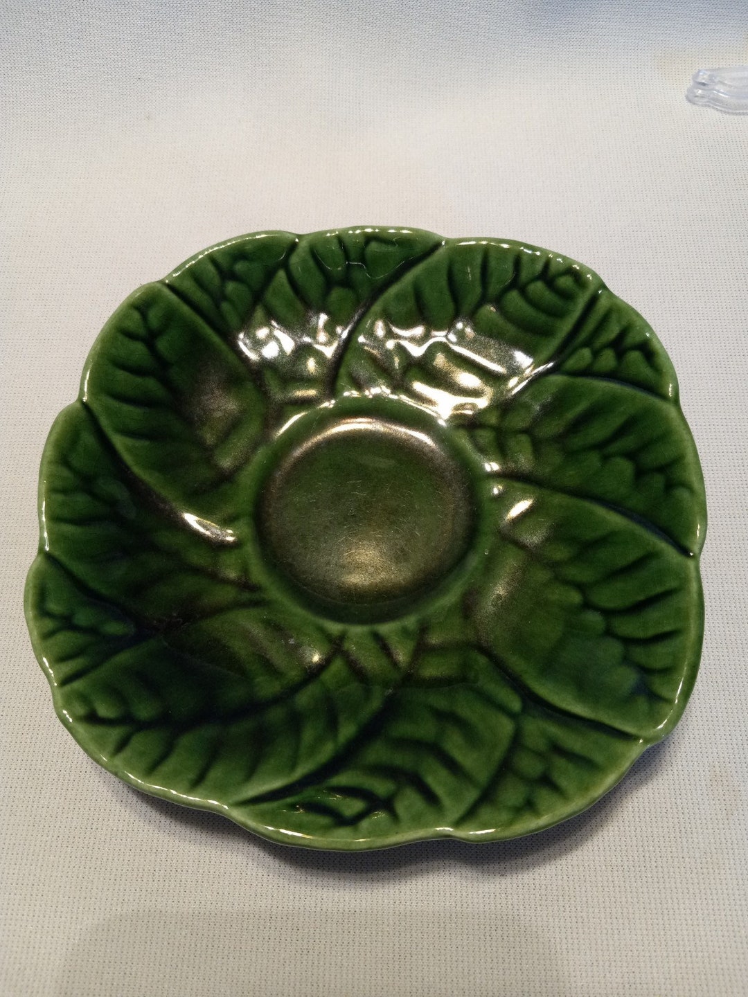 1940's Cemar 651 Lettuce Leaf Pottery Dish Etsy