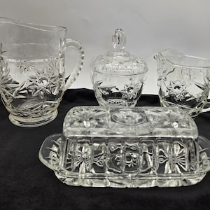Star of David 4 Piece Serving Set by Anchor Hocking, c.1960&#39;s