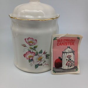 House of Webster Old English Canister w/Pamphlet 1970&#39;s