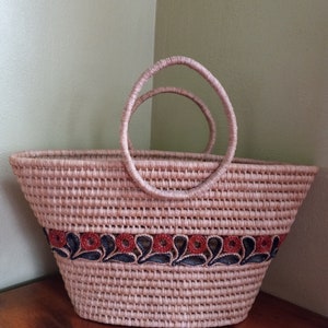 Wicker Basket w/Round Handles