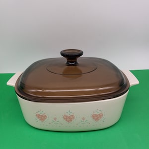 Corning Ware 2 Quart Forever Yours Casserole Baking Dish, 1980s
