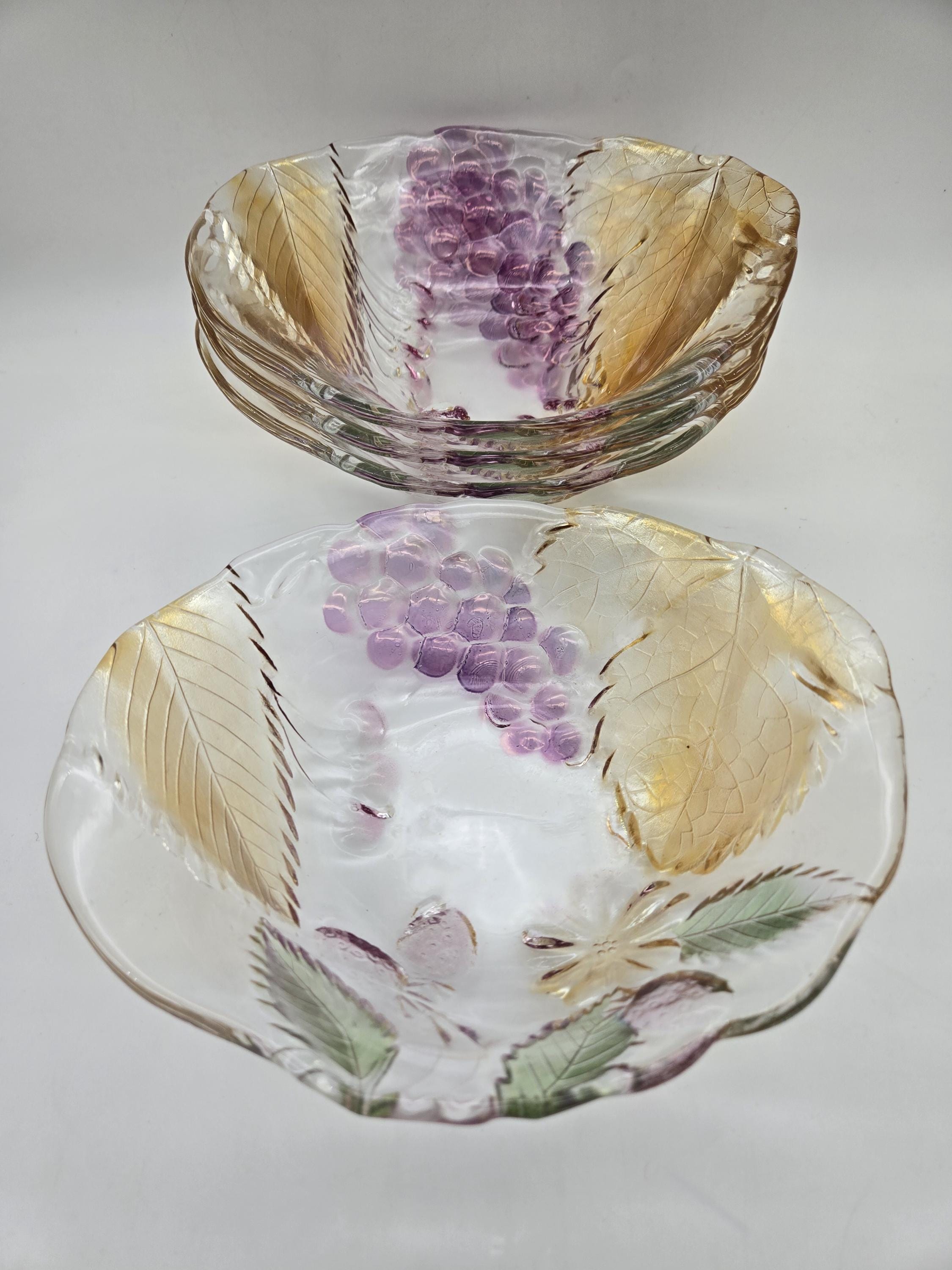 Mikasa Vintage Oval Savoir Vivre Crystal Bowls, Set of 4. Wild