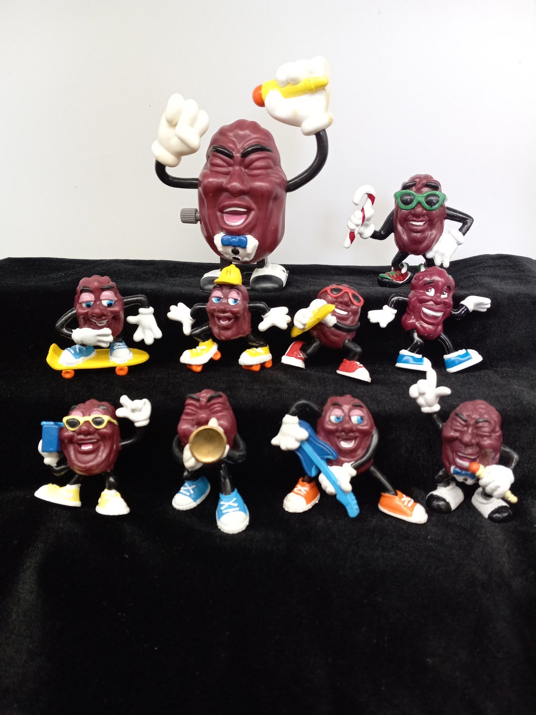 Set of 10 Californian Raisin Figurines Etsy