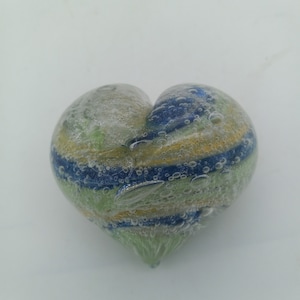 Art Glass Heart Paperweight