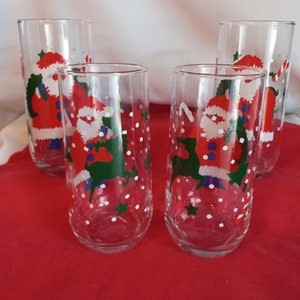 Santa and Reindeer Drinking Glasses