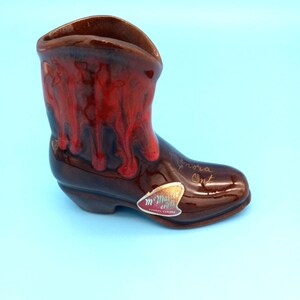 Small McMaster Craft Cowboy Boot vase