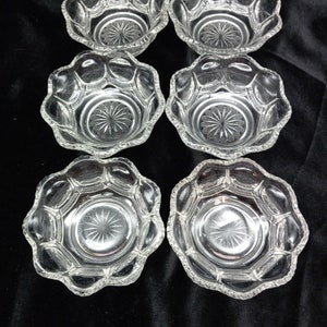 Antique EAPG Set of 6 Crystal Berry Bowls