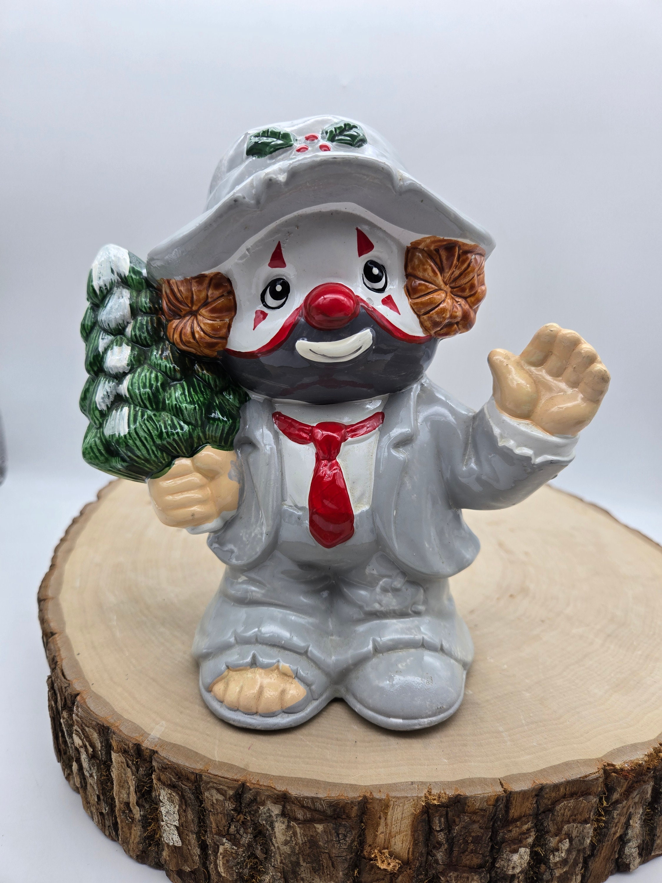 Enesco Christmas Clown Bank - Etsy