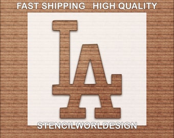 La Los Angeles California Cali city Sport Reusable Stencil - For Clothes Food Airbrush Party Events Wood Painting