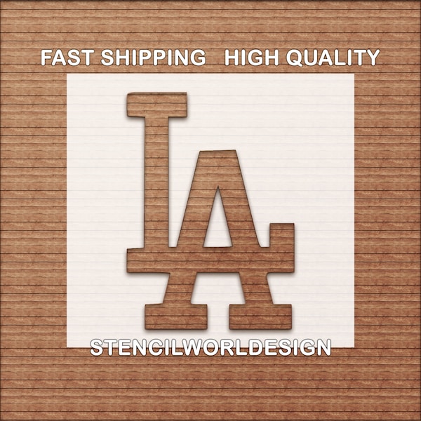 La Los Angeles California Cali city Sport Reusable Stencil - For Clothes Food Airbrush Party Events Wood Painting