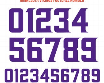 Vikings Football Jersey Numbers SVG: Cricut, Silhouette (Digital Download)