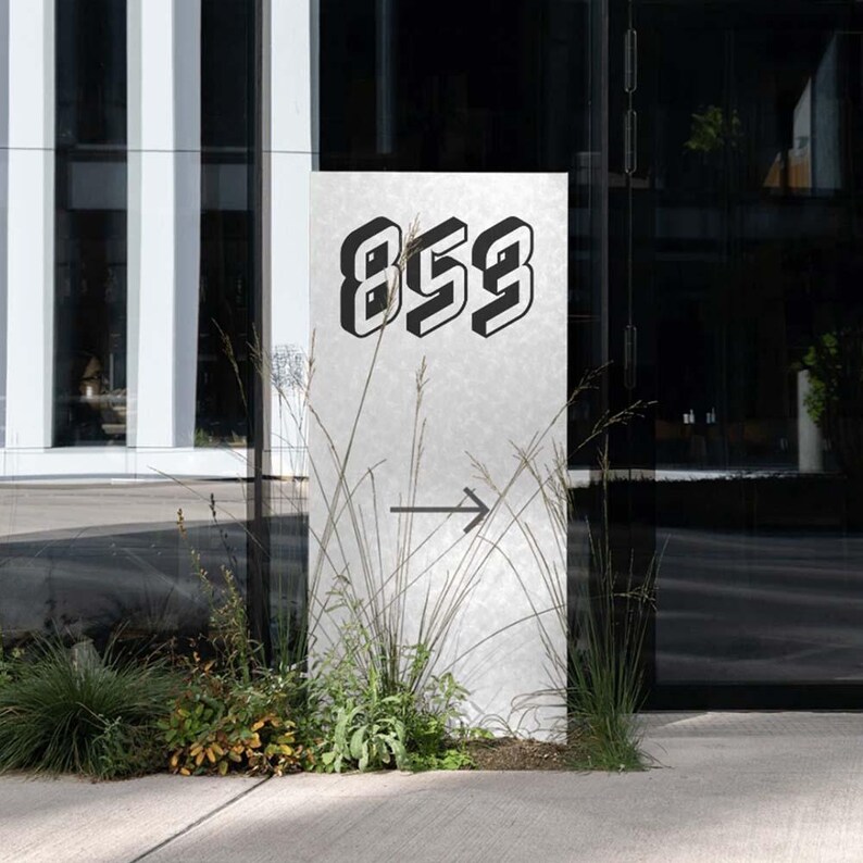 Modern House Numbers SVG Laser Cut Files for Address Mailbox Signs ...