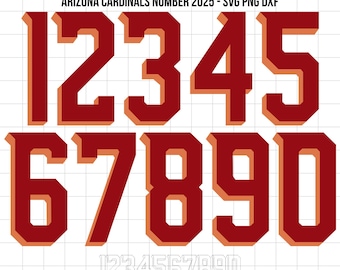 Arizona Cardinals Football Jersey Number SVG: 2025 Rivalries Team