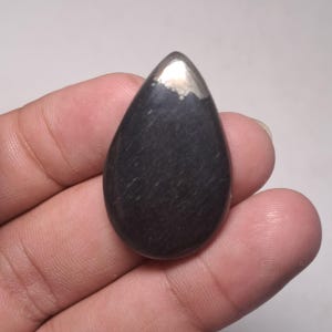 Hematite, Natural Hematite, Hematite Cabochon, Loose Gemstone, semi-precious Gemstone, Pear Shape, 34x21 MM, 34 Carat, for Jewelry