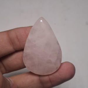 Rosenquarz, Natürlicher Rosenquarz, Cabochon Rosenquarz, Lose Edelstein, Birnenform, 41 x 27 MM, 63Karat, für Schmuck, Naturquarz, Cabochon