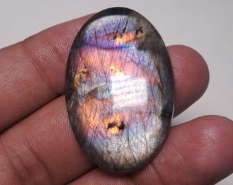 Flashy Oval Labradorite Cabochon, Loose Gemstone (MM,  Carat)