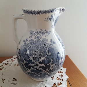 Ironstone pitcher UC Sarreguemines Colomba / Broc Sarreguemines Colomba