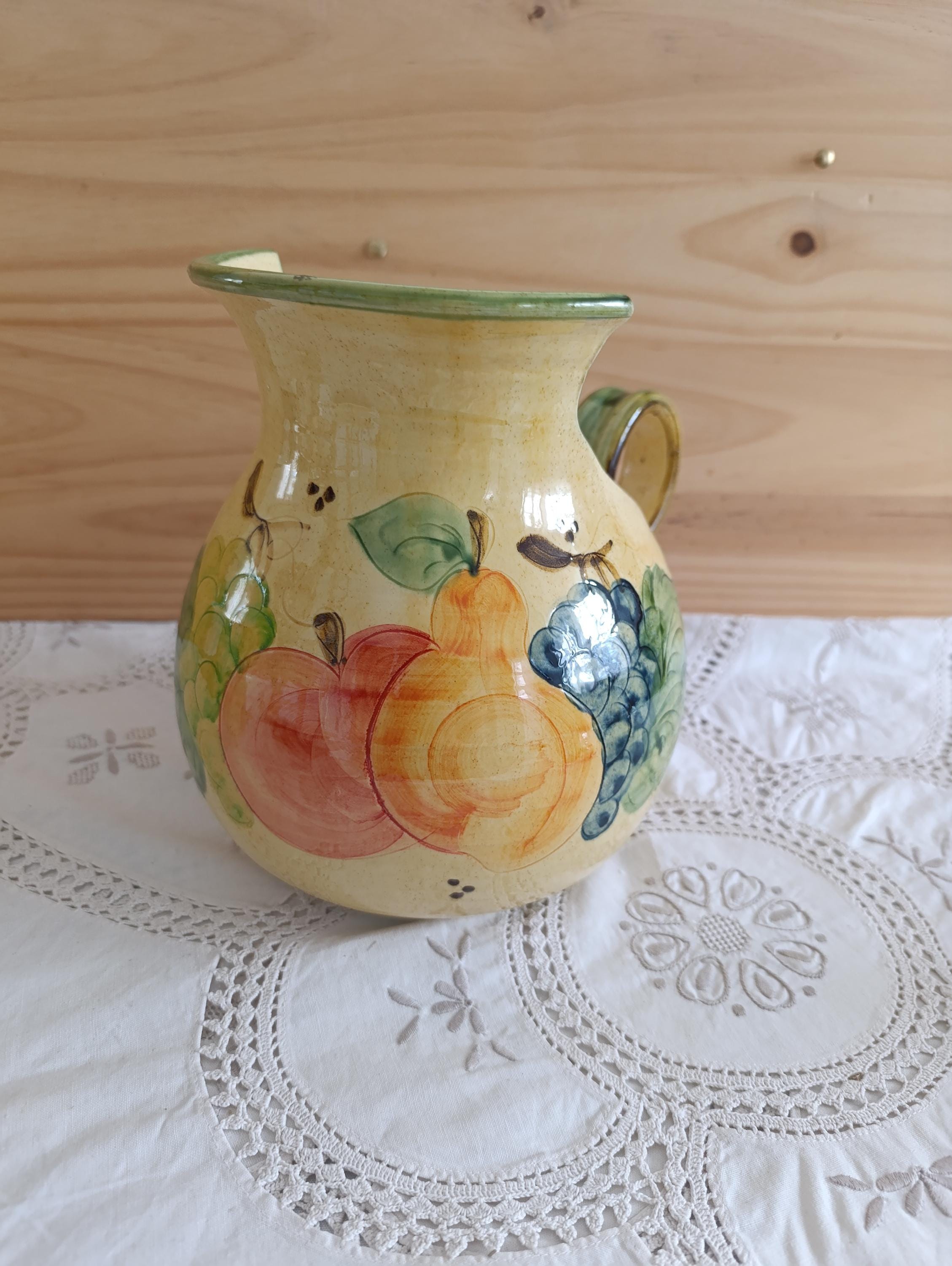 プロヴァンス産のフランス陶器、大きな水差し、塩の粒 - Etsy 日本