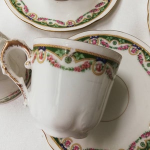 19th century Limoges coffee service / Antique French Limoges cup