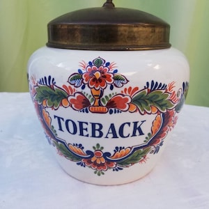 Pot tobacco toeback pot Polychrome zenith gouda 1749 made in Holland 2159
