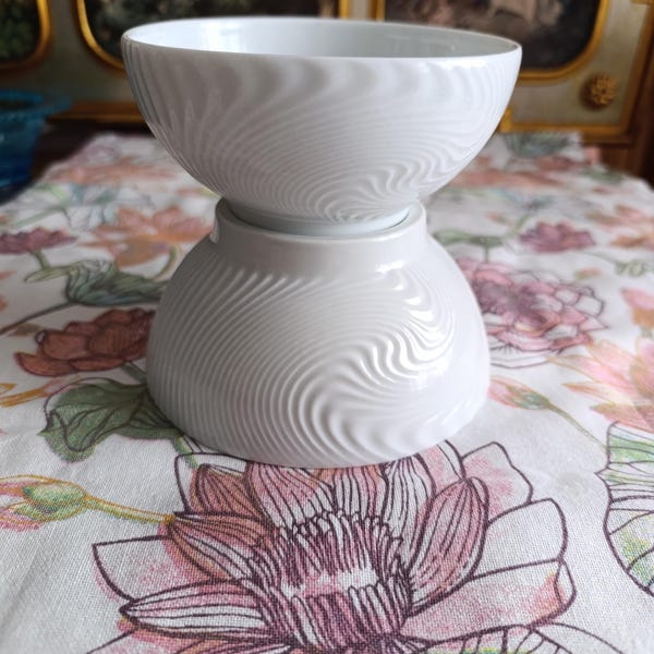 Apilco Nara porcelain bowls from France / French Ironstone café au lait bowl