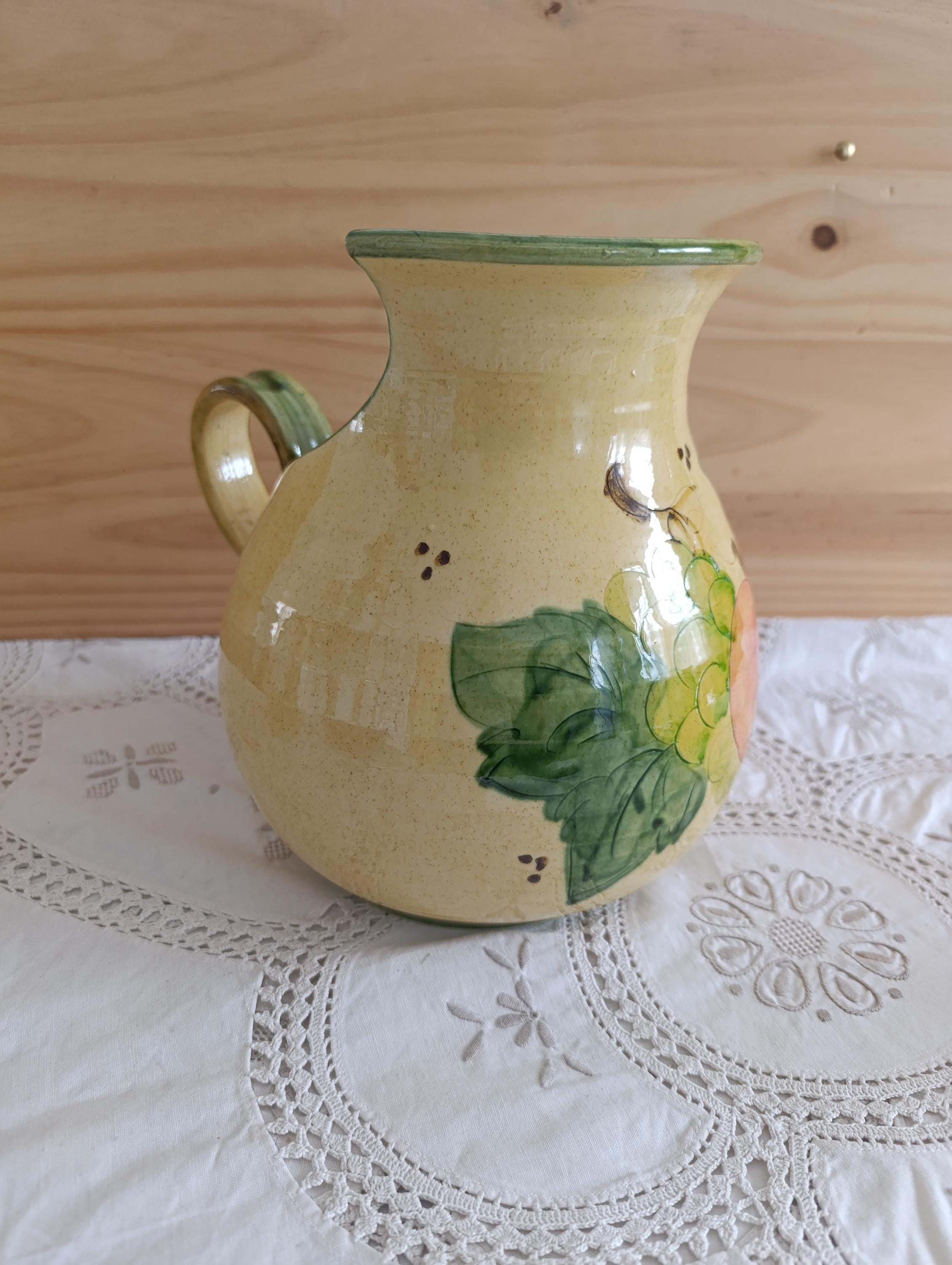 プロヴァンス産のフランス陶器、大きな水差し、塩の粒 - Etsy 日本