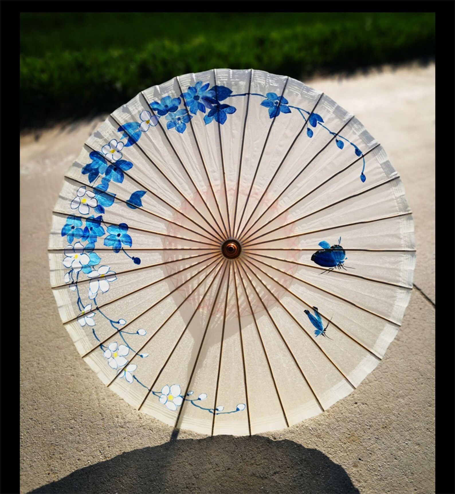 33inch Chinese traditional oil paper umbrella handpainted Etsy