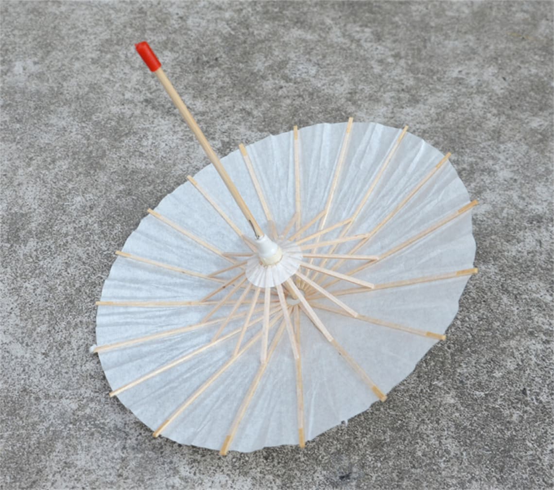 Diy Painting Umbrella White Oil Paper Umbrella Handpainted Etsy