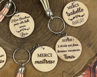 Key ring Thank you Mistress, end of school year, school is over!, it's vacation!, Thank you Madama, Atsem Gift