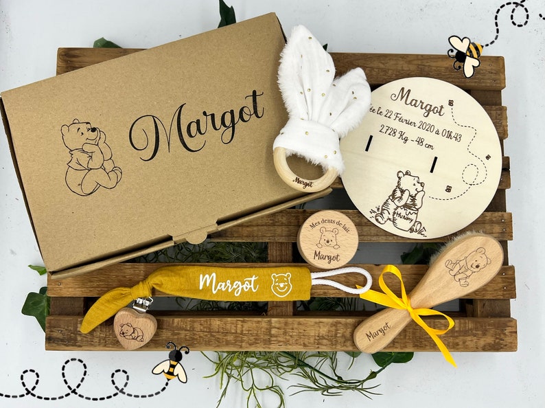 Coffret de naissance Winnie l'ourson, Winnie the Pooh, boite, box, cadeau image 1