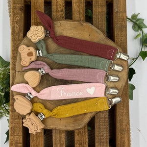 Save Doudou, child, baby, personalized, double cotton gauze, heart