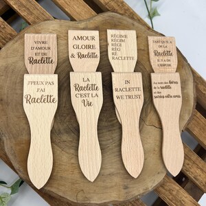 Lot 2 Ou 4 Spatules Raclette Gravées Personnalisées – Bois Hêtre Naturel, Cadeau Original Raclette Famille