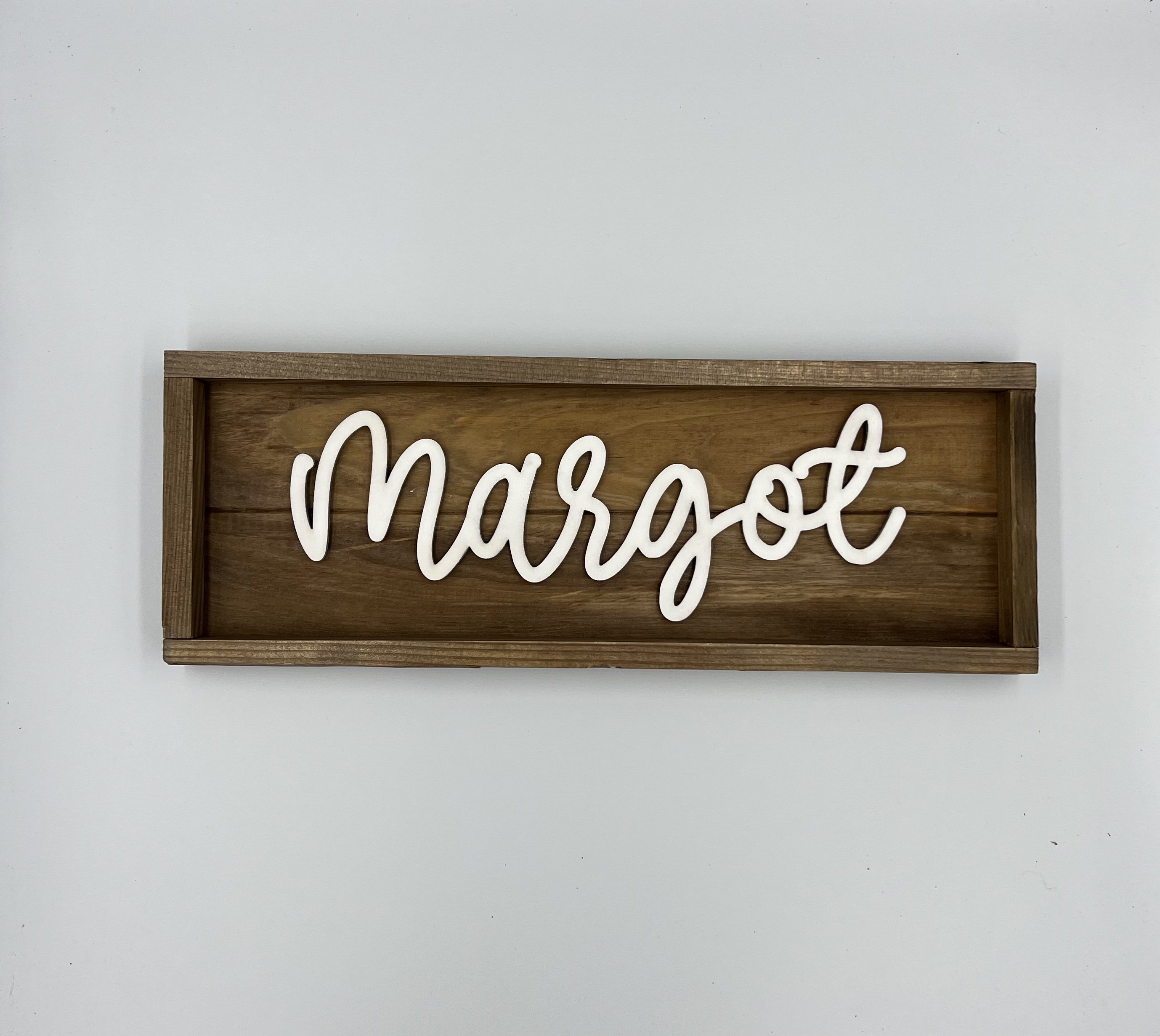 Cadre en Bois Prénom, Mot, Citation, Ville, ...