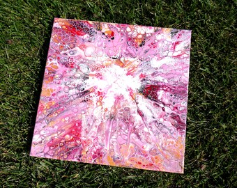 Pink Burst | Fluid Art | Original Painting