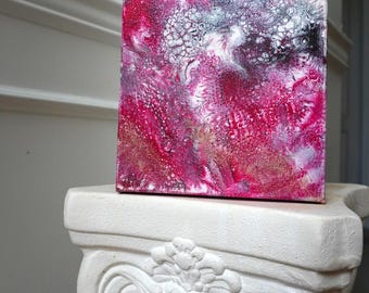 Bright Red Fluid Art | Acrylic Painting