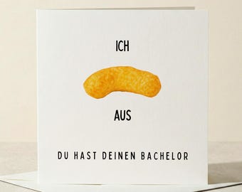 Tarjeta de soltero Peanut Flip / Me estoy volviendo loco: obtuviste tu título de licenciatura / Regalo divertido por aprobar el examen de licenciatura, tarjeta de 15 x 15 cm