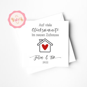 Intrekkaart gepersonaliseerd - verhuiskaart / cadeau voor intrek, housewarming