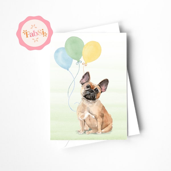 Geburtstagskarte Frenchie / Französische Bulldogge / Happy Birthday / Karte Hund / Motivkarte / lustige Karte / Geschenkkarte / Hundefreunde