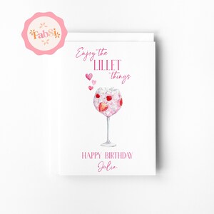 Biglietto d'auguri Wildberry Lillet, personalizzato | Godetevi il biglietto pieghevole con busta LILLET Things