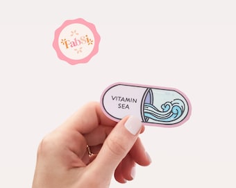 Vitamin Sea Sticker | Pill Sticker | Transparent Sticker