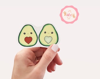 Avocado Love, Better Together Vinyl Sticker / Love, Couple Sticker / Cute Kawaii Stickers / Waterproof