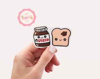 Nutella and Toast, Better together Vinyl Sticker / Love, Couple Sticker / Cute Kawaii Stickers / Waterproof