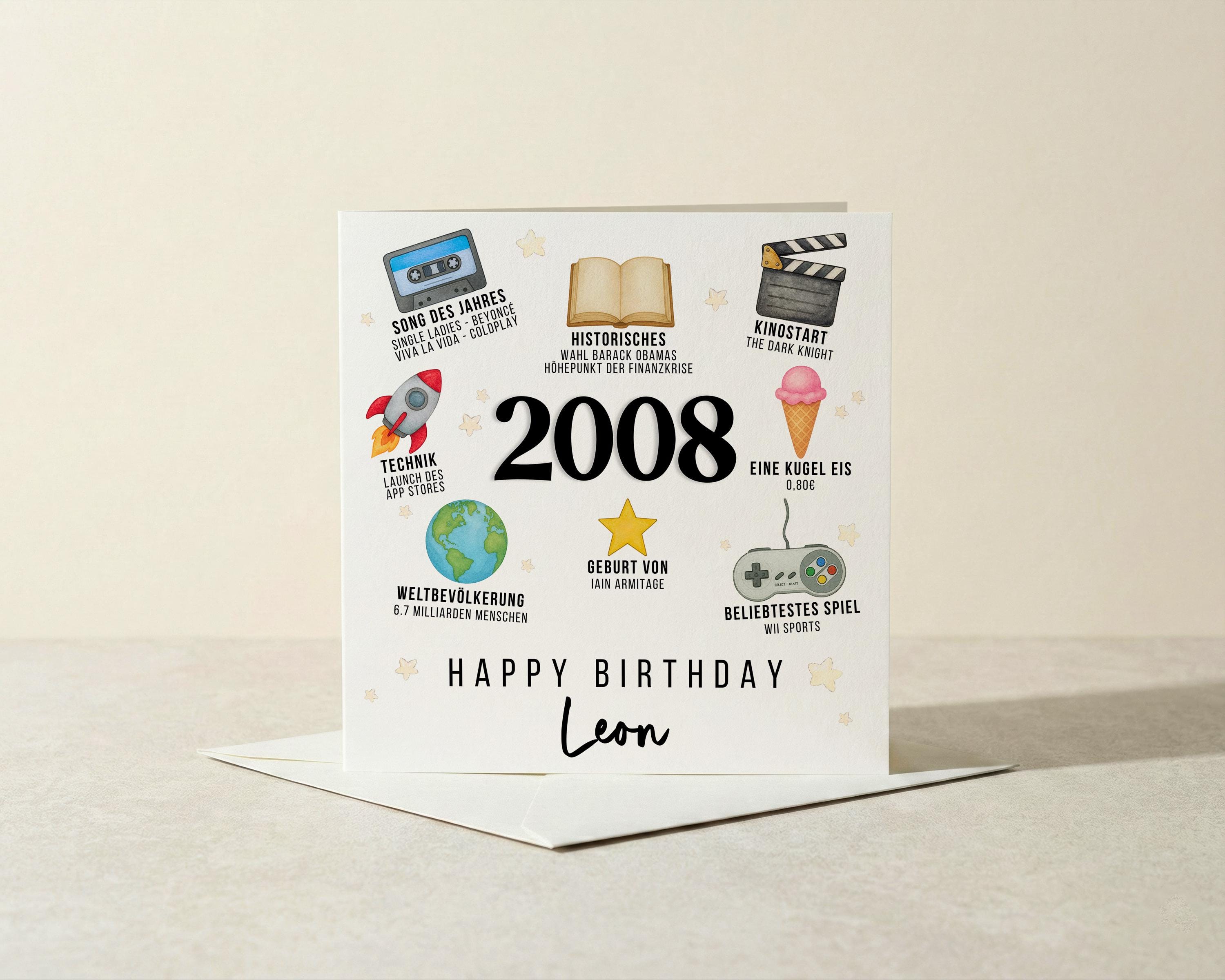 Biglietto di auguri per 18° compleanno, con scritta Surprise, 15 x 15 cm